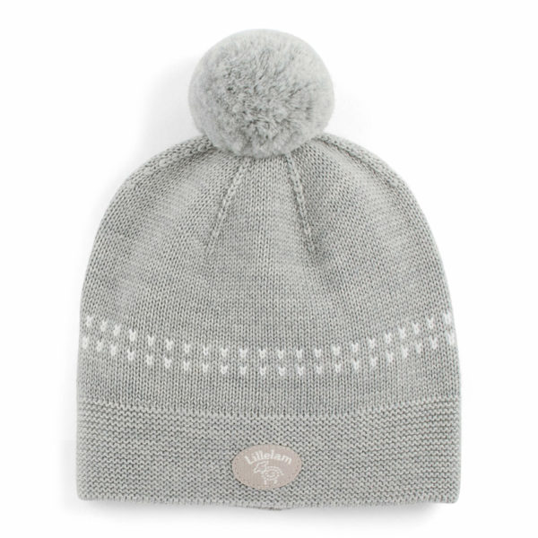 Lillelam_Lue enkel basic_mellomgrå Lue classic u/knyting - Lillelam Lue enkel basic mellomgrå