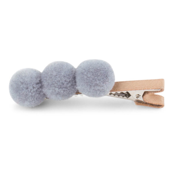 Hårspenne 3 pompom - Lillelam Spenne 3 pompom lyseblå