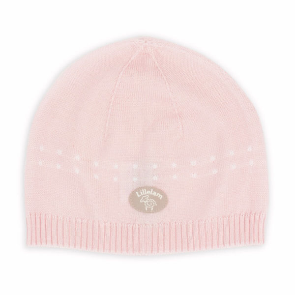Tynn lue i 100% merinoull fra Lillelam i fargen rosa