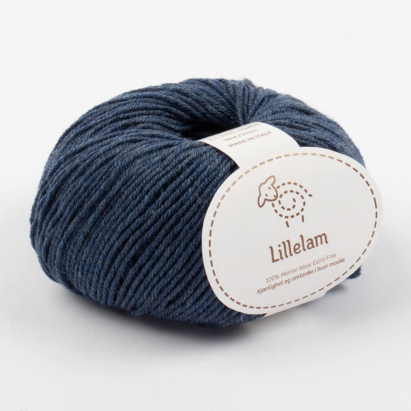 Lillelam Merinoull 50g - Lillelam Merinoull blå 1