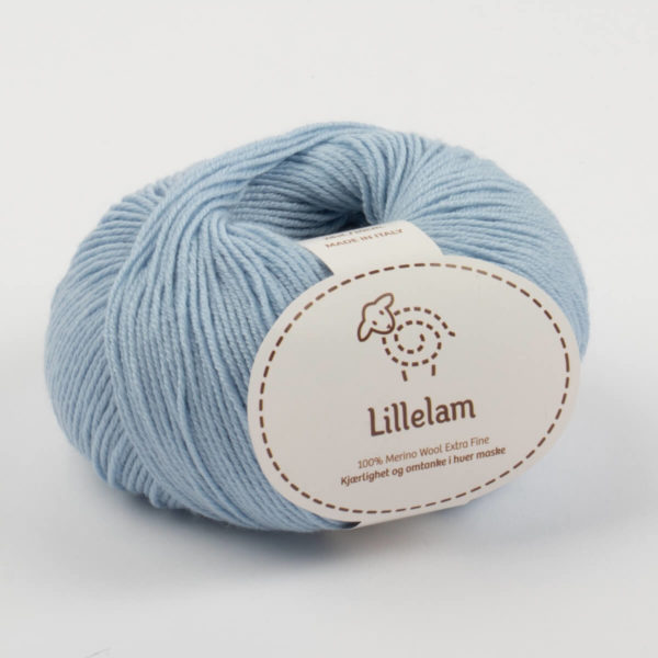 Lillelam Merinoull 50g - Lillelam Merinoull lyseblå 1