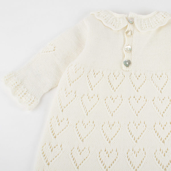 Strikkepakke dåpssett - Handstrikk Dapskjole 5