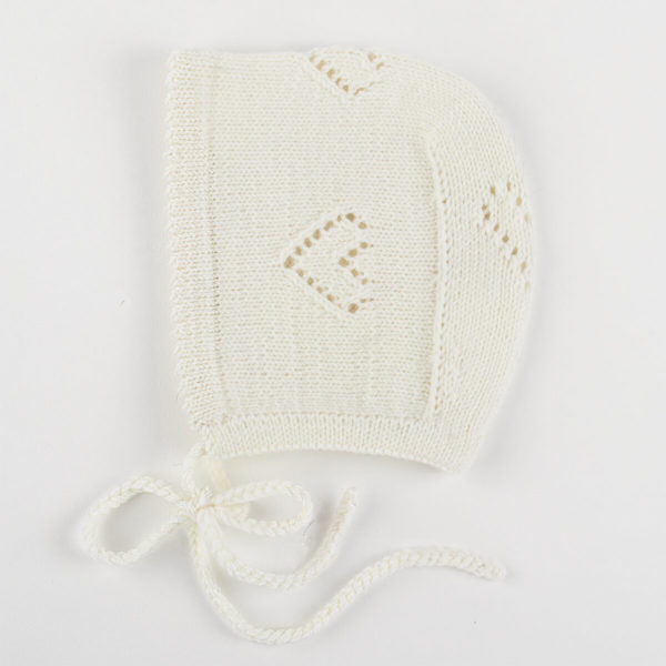 Strikkepakke dåpssett - Handstrikk Dapslue 1