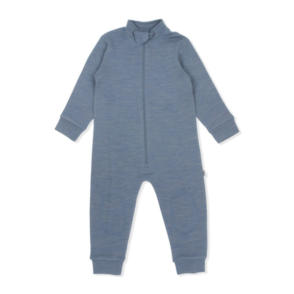 Lillelam_Sparkedress aktiv_mellomblå - Babysuit active_medium blue 2 Sparkedress i merinoull
