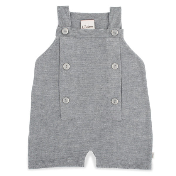 Lillelam_Romper jul med knapper_grå Romper m/knapper - Lillelam Romper jul med knapper gra
