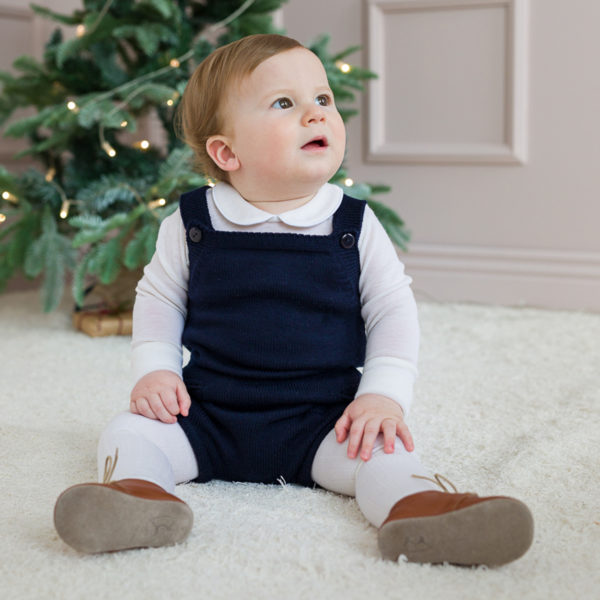 Lillelam_Romper knapper_marine Romper m/lommer - Lillelam Romper knapper marine