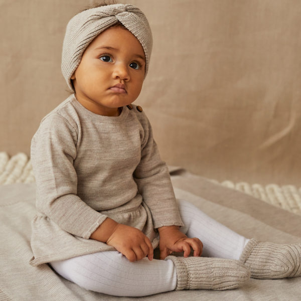 Romperkjole Baby Natur - Baby Natur romperkjole lys beige