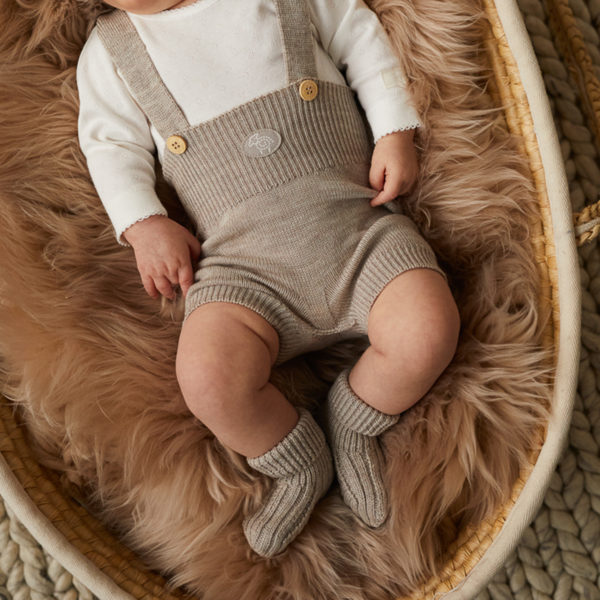 Baby Natur tøfler_lys beige Romper Baby Natur - Baby Natur tofler lys beige