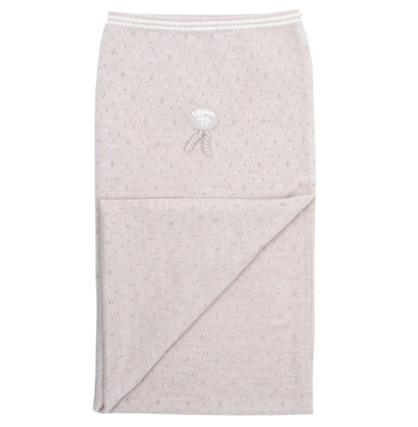 Lillelam_Pledd tynn classic_lys beige Tynt ullpledd til baby i lys beige