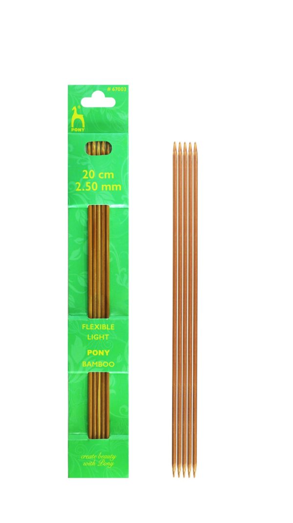Pony strømpepinne bambus 20 cm - Pony strompepinne bambus 20 cm 12 Handstrikk 6 1